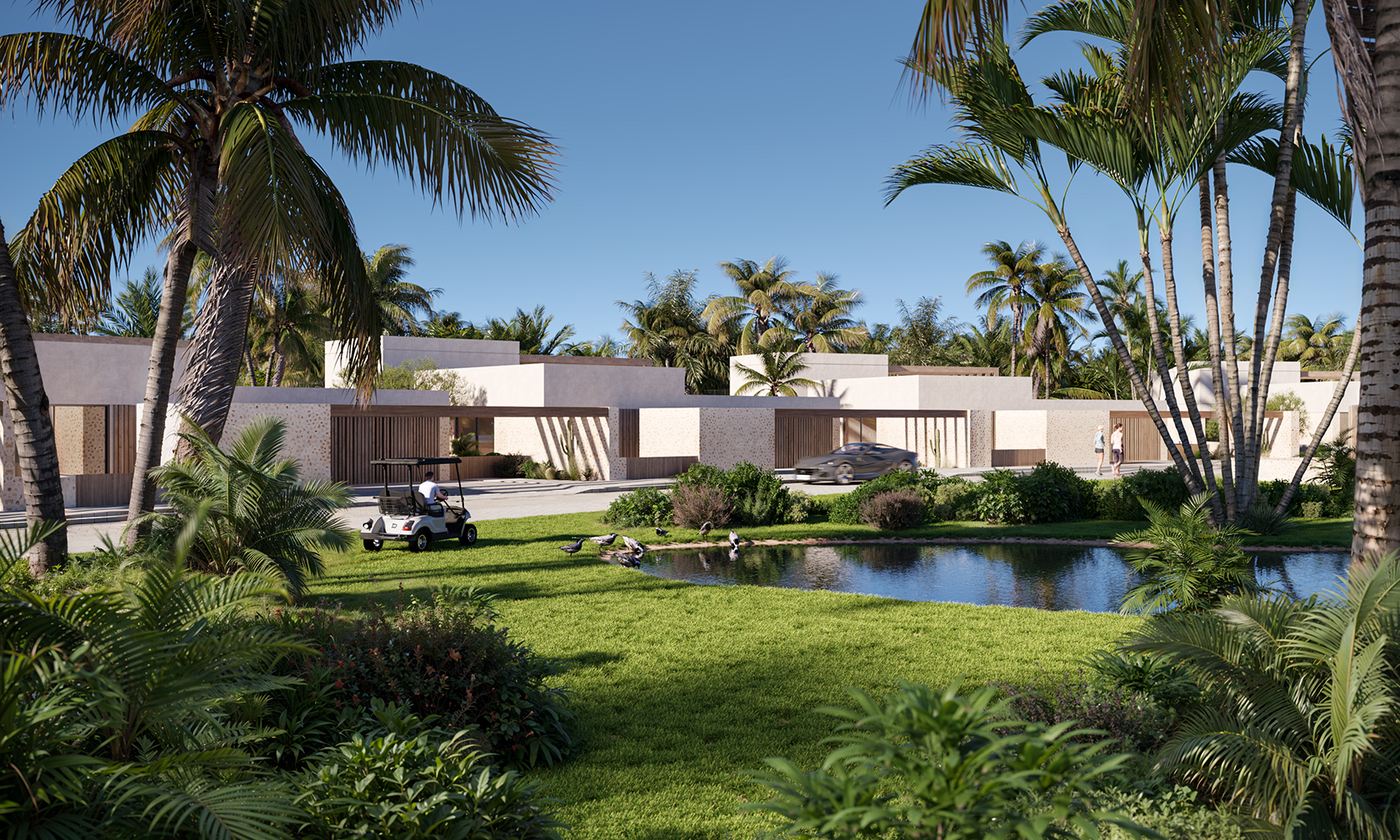 Amenity buildings complementing the residential experience.