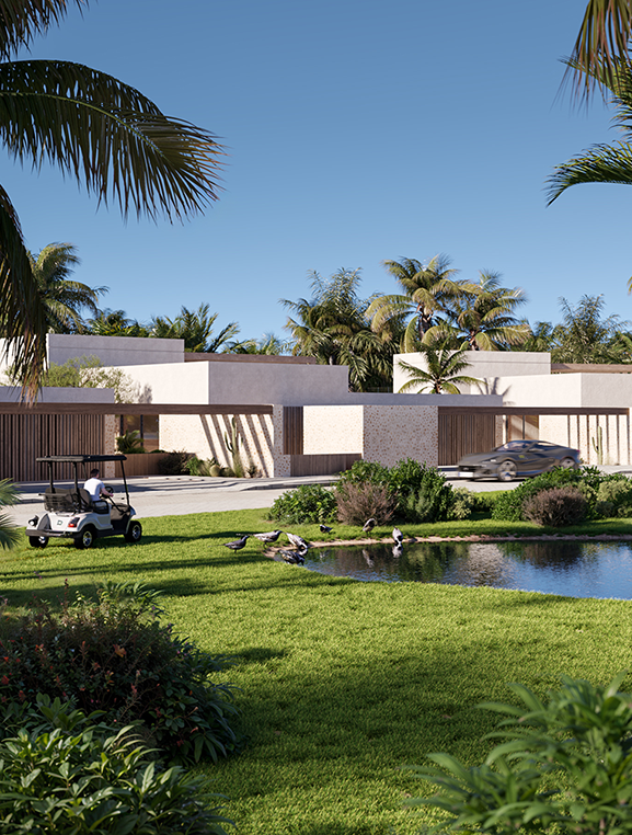 Amenity buildings complementing the residential experience.