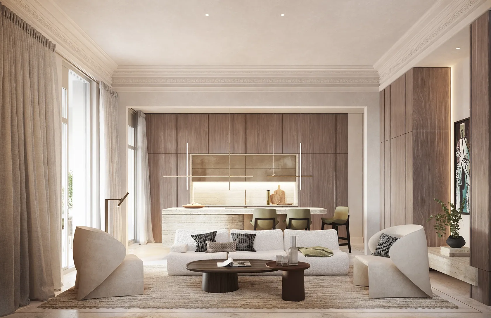 Contemporary kitchen designed for everyday living and quiet sophistication.