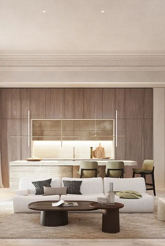 Contemporary kitchen designed for everyday living and quiet sophistication.