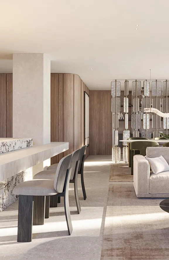 Open spaces filled with natural light