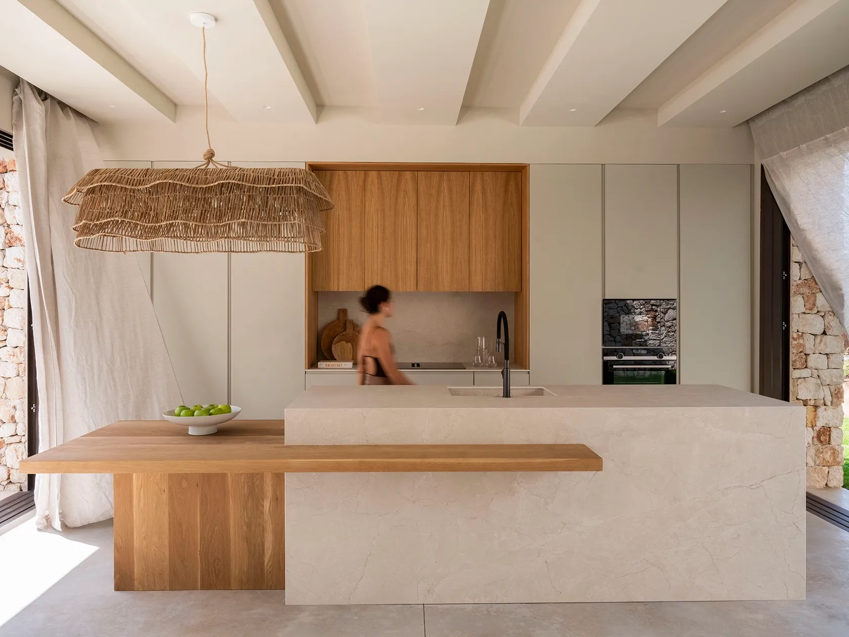 A kitchen that blends functionality with Mediterranean elegance.