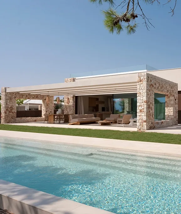 A shaded retreat where architecture and light interact naturally.
