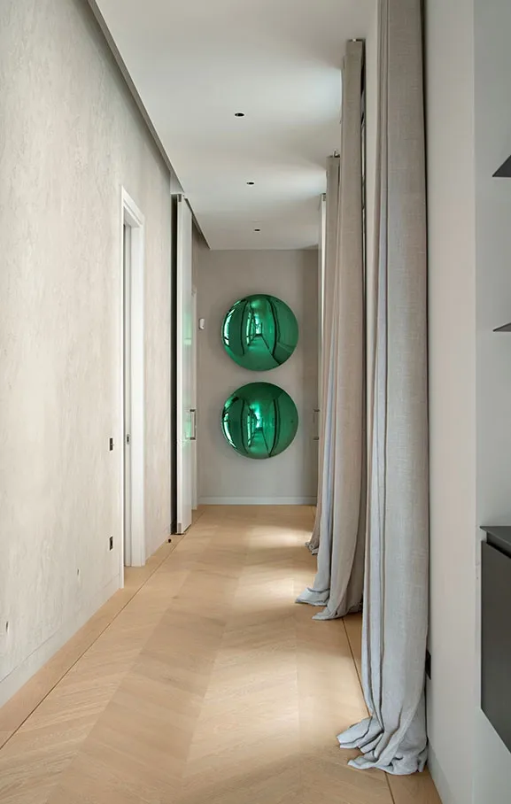 Organic-shaped armchair in a modern living room